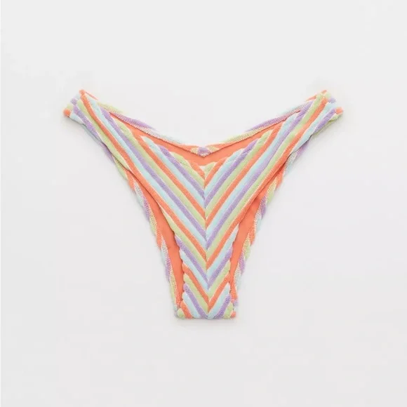 NWT Aerie Terry Low Rise Cheeky Bikini Bottoms - Picture 4 of 6